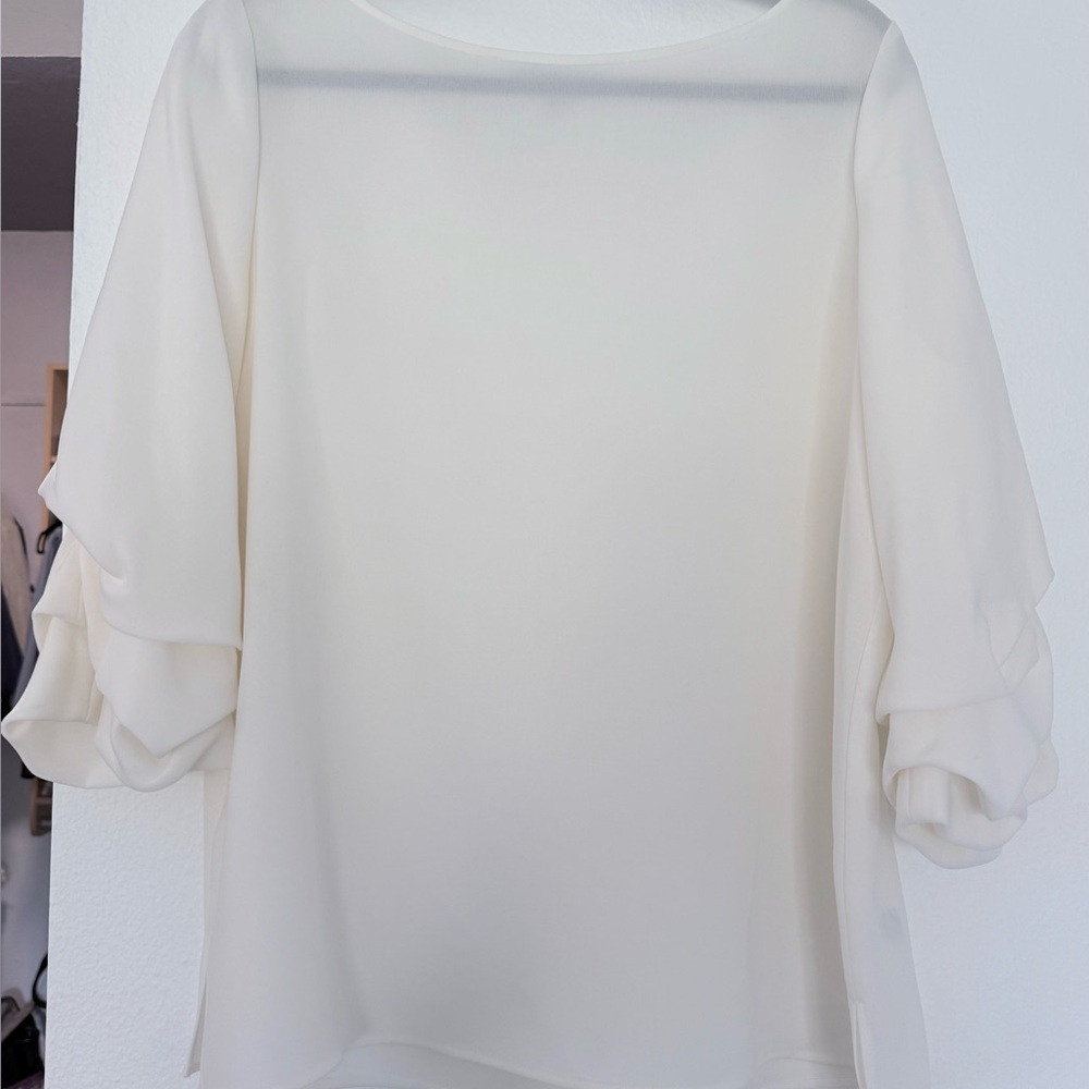 Lafayette 148 New York Ivory Blouse